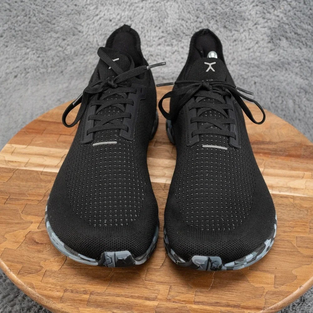 Flux Footwear Adapt Runner Black Blue Mens Size 10 Athletic Knit Shoes Sneakers